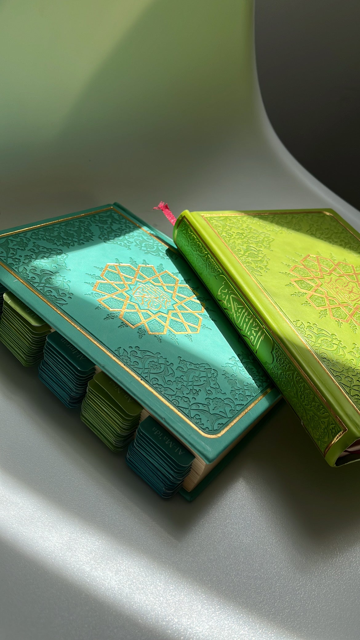 Corans avec onglets Sourate - Vert / Turquoise