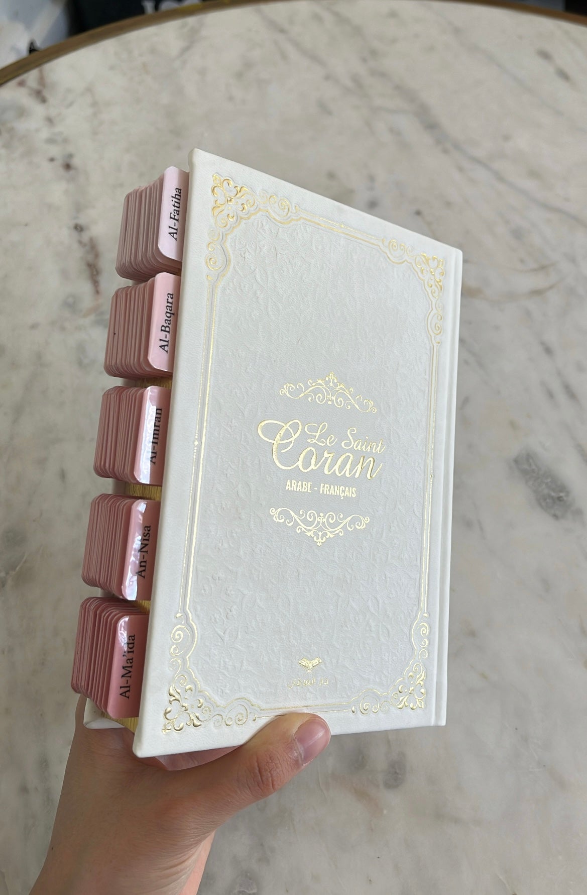 Coran avec onglets Sourate - Blanc