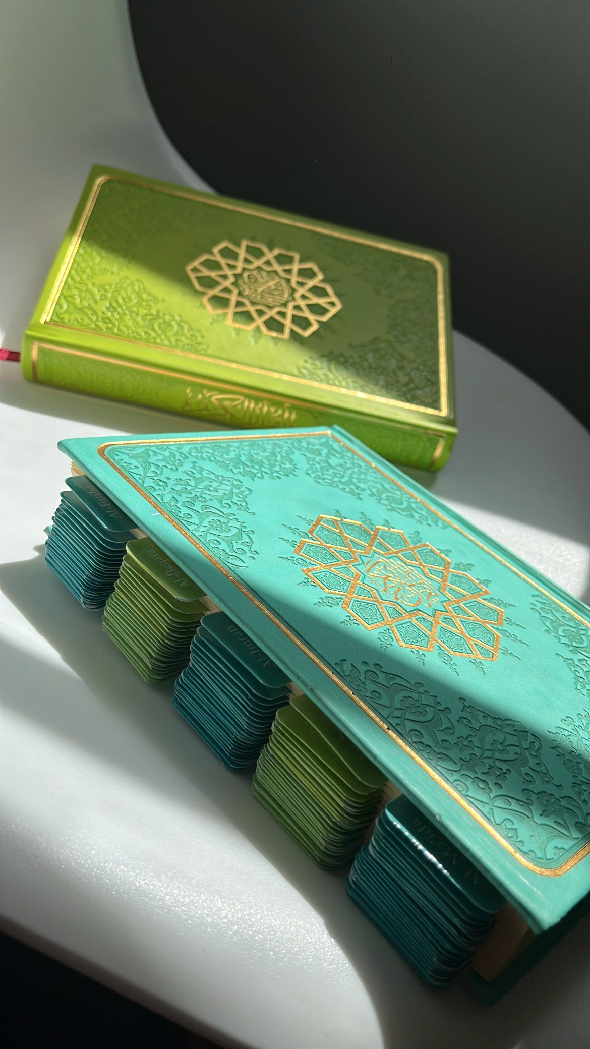 Corans avec onglets Sourate - Vert / Turquoise
