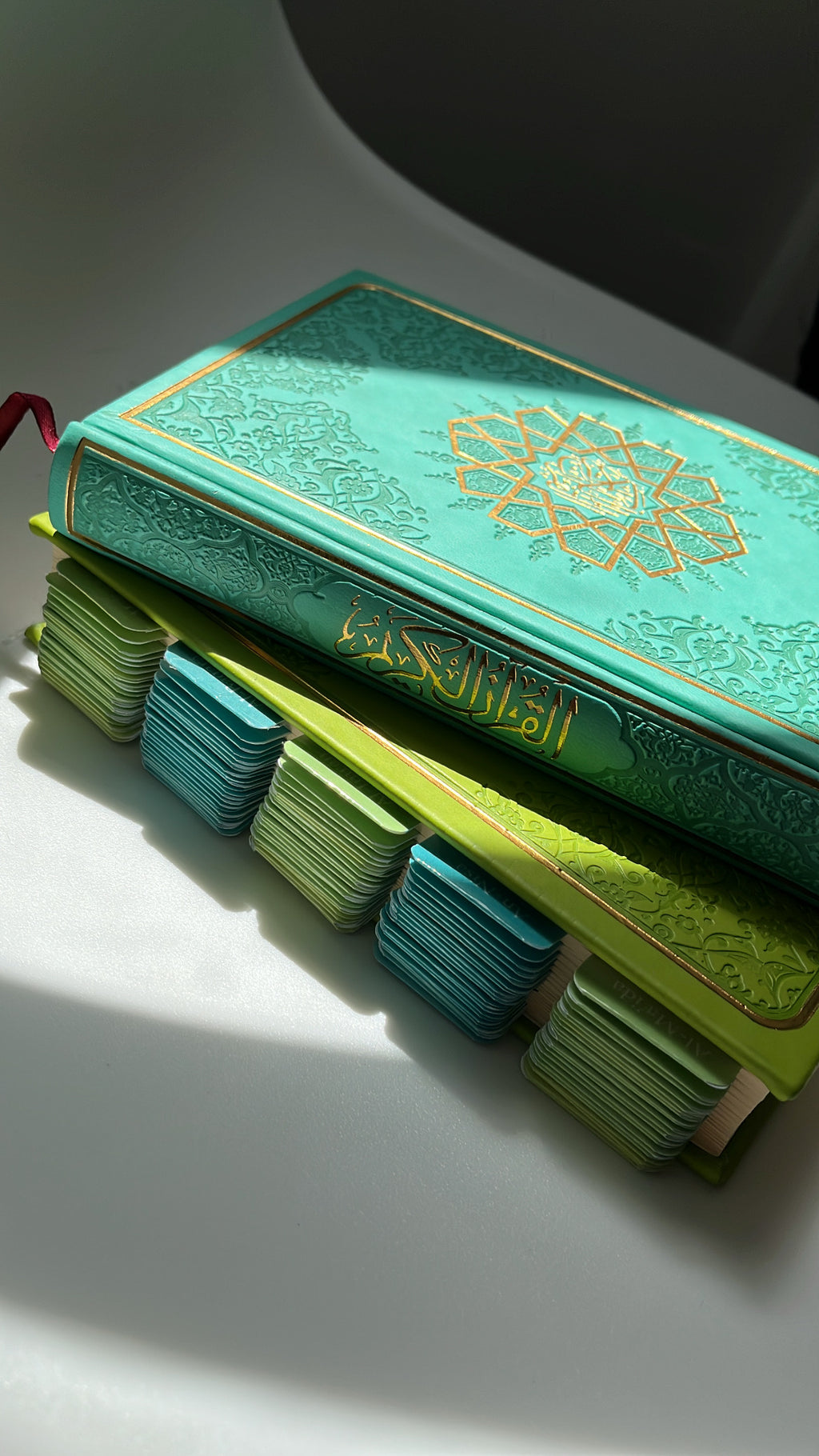 Corans avec onglets Sourate - Vert / Turquoise