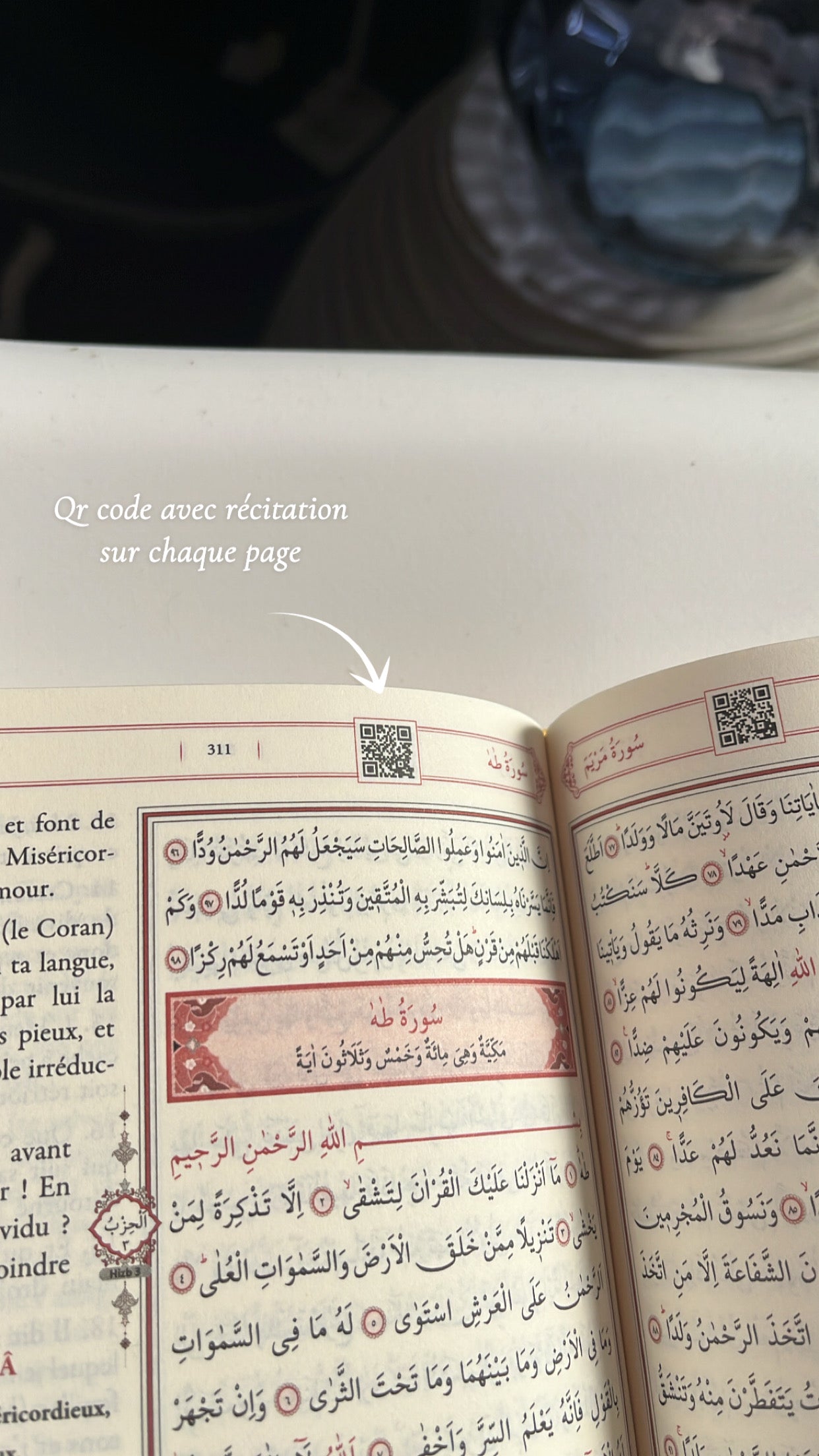 Coran avec onglets Sourate - Rose